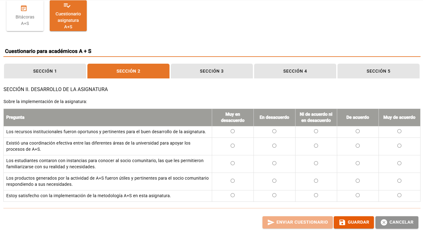 Cuestionario A+S Académico